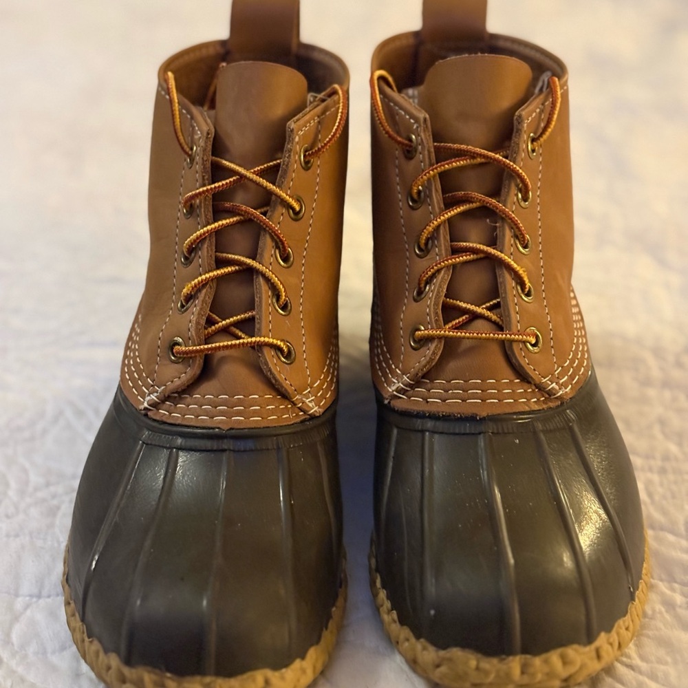 Brown and Black Waterproof Duck Bean Boots